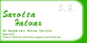 sarolta halvax business card